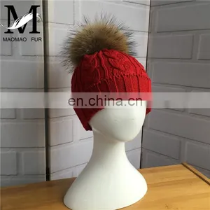 2016 Fashion Design Hot Sale Winter Hat With Cute Fur Pom Kids Beanie thumbnail-6