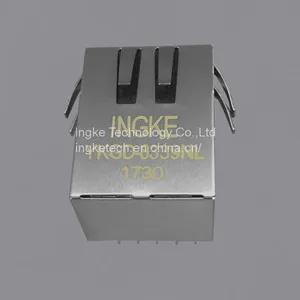 6605444-6 YKGD-8339NL Through Hole 10/100/1000 Base-T, AutoMDIX RJ45 Modular Jack Connectors thumbnail-1