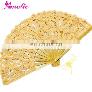 20cm Light Orange Wedding Decoration Product Bridemaid Fan thumbnail-1