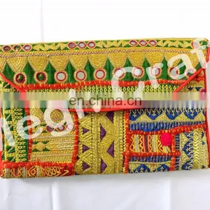 Wholesale Vintage Handmade Coin Purse-Indian Vintage Wedding Purse -Vintage Banjara Gypsy Clutch -Indian Embroidered Clutch Bag thumbnail-4