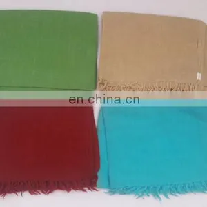Unisex Scarf Womens Mens New Pashmina Shawls Wraps Scarves Stole Kashmiri Solid 100% Cashmere Angora Wrap Stole Shawl Soft Scarf thumbnail-2
