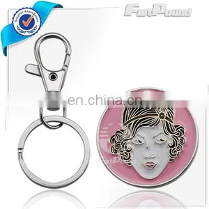 Cheap Shopping Trolley Coin Key Tags Key Chain thumbnail-1