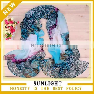 Elegant Lady Chiffon Scarf China Wholesale Scarf Polyester Magic Scarf thumbnail-1