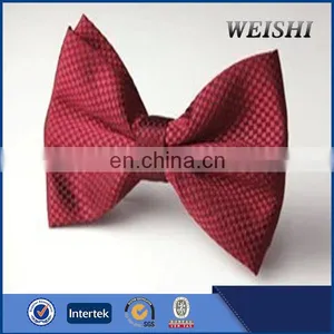 Lastest Design High Quality Cheap Handmade Plain Red Bow Tie thumbnail-1