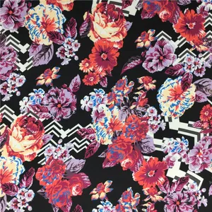 China Wholesale New Fashion Custom Digital Printed Bulk Polyester Fabric For Dress thumbnail-1