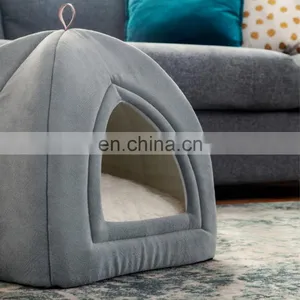 Multi-purpose Foldable Nonskid Cotton Slumber 2 in 1 Cat Bed For Pet thumbnail-6