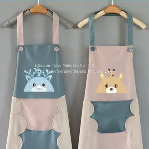 Back Cross Natural Linen Apron, Kitchen Apron thumbnail-4