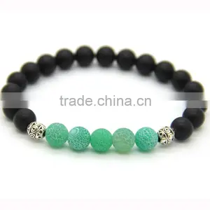HTB0101 Guangzhou Black Beads Lion Head Bracelet Lava Stone Bracelet thumbnail-5