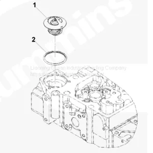 4BT/4BT3.9/6BT/6BT5.9/4D102/6D102 Thermostat Apply to Truck/excavator(3930315) thumbnail-5