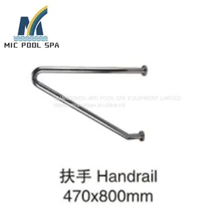 Sturdy and Not Easy to Rust Bathroom Outdoor Swimming Pool Non-slip Straight Grabrail Stainless Steel 316 Handrail thumbnail-3