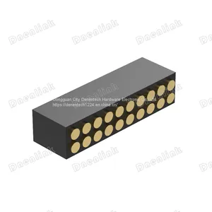 Dnenlink 1.27mm Pitch Dual Row H4.0mm Plane Contact Straight Female Header SMT Type PogoPin Header thumbnail-4