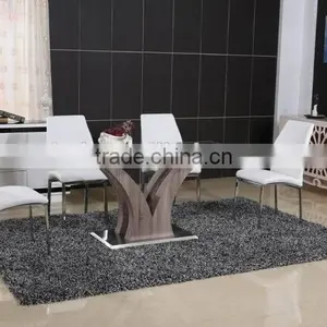 Furniture Wooden Dining Table With Glass Top Designs thumbnail-1