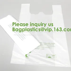 100% Biodegradable Compostable T-Shirt Vest Bag Shopping, Home, Decoration, Wedding, Supermarket, Restaurant, Bake thumbnail-2