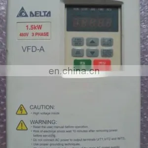Delta Inverter VFD015A43B VFD-A Series 1.5KW 3 PH 380V 4.2A High Function Low Frequency Inverter thumbnail-1