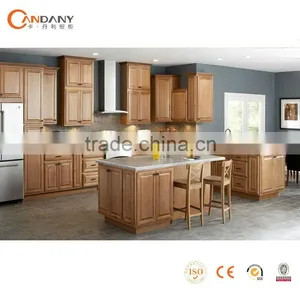 Solid Wood Kitchen Cabinet for Home or Hotel,movable Kitchen Cabinets thumbnail-1