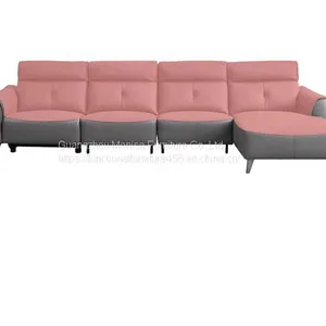 New Italian Minimalist Leather Leather Art Functional Sofa Living Room Simple Fashion L-Shaped Left And Right Corner Chaise Longue Sofa thumbnail-3