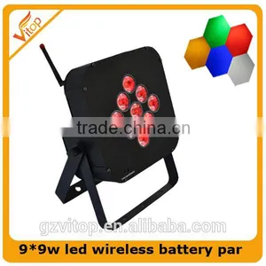Best Selling Led Uplight With Wireless Battery Par 9x10w Rgbw 4in1wireless Uplights thumbnail-1