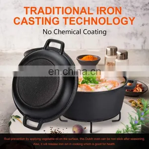 Camping Pre-seasoned Cast Iron Dutch Oven thumbnail-5