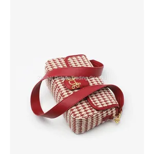 2023 New Arrival Ladies Houndstooth Bridal Bag Single Shoulder Crossbody Bag Fashion Small Square Bag thumbnail-4