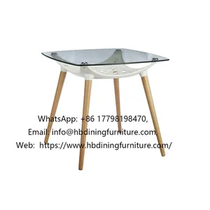 Square Storage Glass Dining Table thumbnail-1