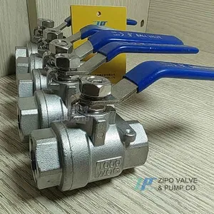 NPT Thread Two Piece Cast Steel Floating Ball Valve thumbnail-4