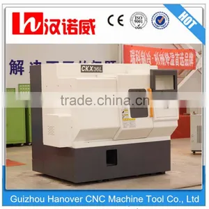 Cnc Lathe Machine CKX36L Slant Bed Design 5" Hydraulic Chuck Gang Tool Living Tool Turret Linear Guideway thumbnail-2