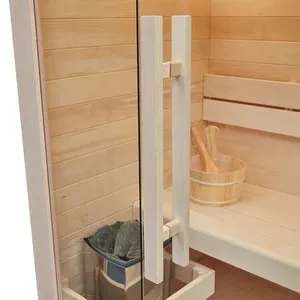 Canadian Hemlock Redwood Traditional Steam Sauna for 3 People Best Cheap Sauna Room thumbnail-3