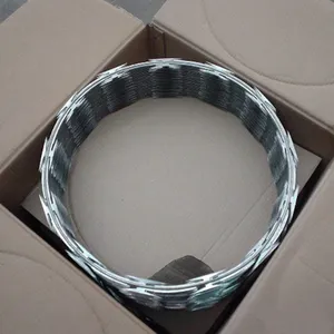 Razor Blade Wire Mesh Roll / Security Razor Blade Fence for House / Far Barbed Wire Mesh thumbnail-6