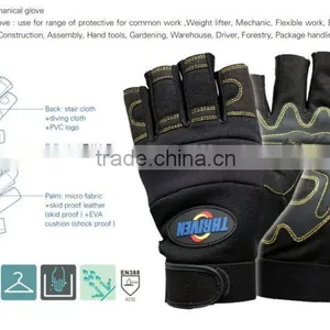 Light Mechanic Gloves Industry Safety Half Fingers thumbnail-1