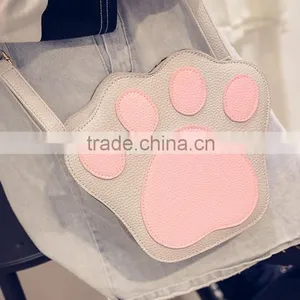 PU Shoulder Cross Body Handbags Purses Ladies Bags Footprint Women Bag thumbnail-2