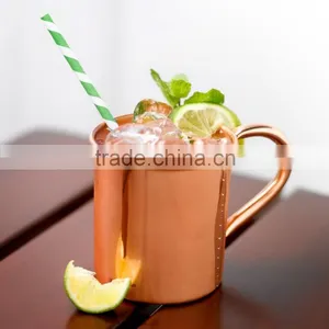 Solid Copper Mugs 16oz Large Authentic Unlined Moscow Mule Copper Mug by Solid Copper Mugs thumbnail-3
