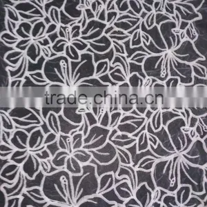 Glass Yarn Embroidery Lace Milk Silk Water Soluble Full Lace for Garment Accessory thumbnail-2
