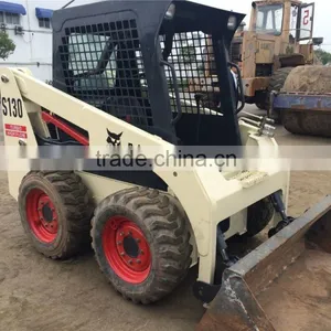 Used 2013 Made BOBCAT S130 Compact Skid Steer Loader for Sale thumbnail-4