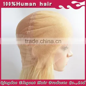 2015 Qingdao New High Quality Human Hair Lace Wigs Blonde thumbnail-2