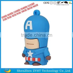 Cartoon USB Flash Memory 2.0 Captain America USB Flash Driver U Disk thumbnail-2
