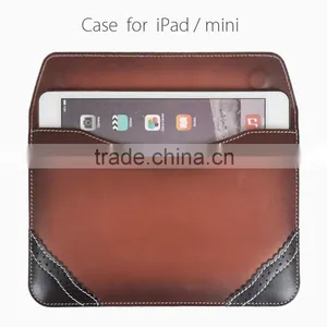 High Grade Leather Wallet Case for Ipad Mini thumbnail-1