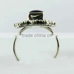 Fiesta Fun Lapis Ring, Gemstone Silver Jewellery, Silver Jewellery India thumbnail-6