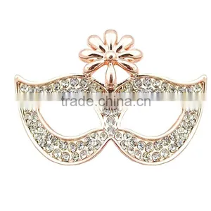 The New Jewelry Fashion High-Grade Small Mask Set Auger Brooch Brooches Clothes Pin thumbnail-2