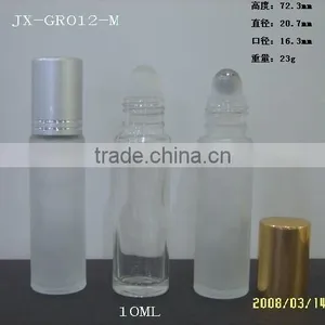 10ML White Frosting Glass Perfume Bottles With Golden Cap Roll-on Refillable Fragrance & Deodorant Bottle thumbnail-1
