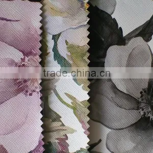 Factory Stock pu Synthetic Leather Bark Grain Printed Pattern Washed pu Leather for Wholesale thumbnail-1