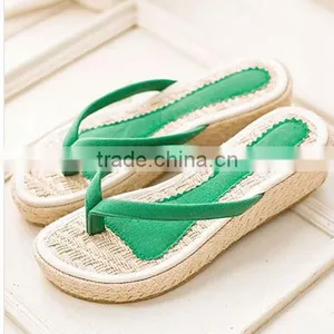 Shoes Supplier Fashion Girls Wedge Heel Slipper Shoes Wedge Flip Flop Slipper Made in China thumbnail-1
