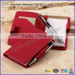 Exquisite Design A6 Leather Writing Folder With Notepad thumbnail-1