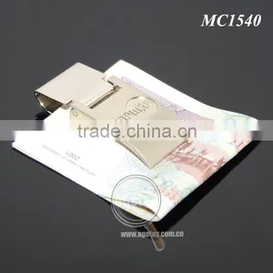 Promotional Customized Engraved Logo Zinc Alloy Metal Branded Money Clip thumbnail-2
