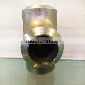 304/316/321 Butt Welding Equal Tee Forged Butt Welded Lateral Tee thumbnail-2
