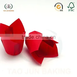 Grease Proof Paper Cake Baking Cups Cupcake Liners Flower Shape Pretty Muffin Cups thumbnail-3