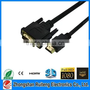 Hdmi to Dvi 18+1and 24+1 DVI Cable With 3.5mm Audio thumbnail-1