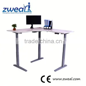 Steel Tempered Glass Computer Table Factory Wholesale thumbnail-1