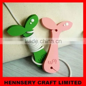 Customized Shape and Logo Soft Pvc Rubber Silicone Bobbin for Earphone thumbnail-1