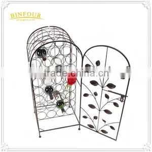 Customized Floor Standing Display Rack Metal Wine Rack Cabinets thumbnail-4