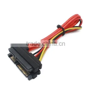 Red Sata 7+15 Pin Sata Male to Female Cable thumbnail-1